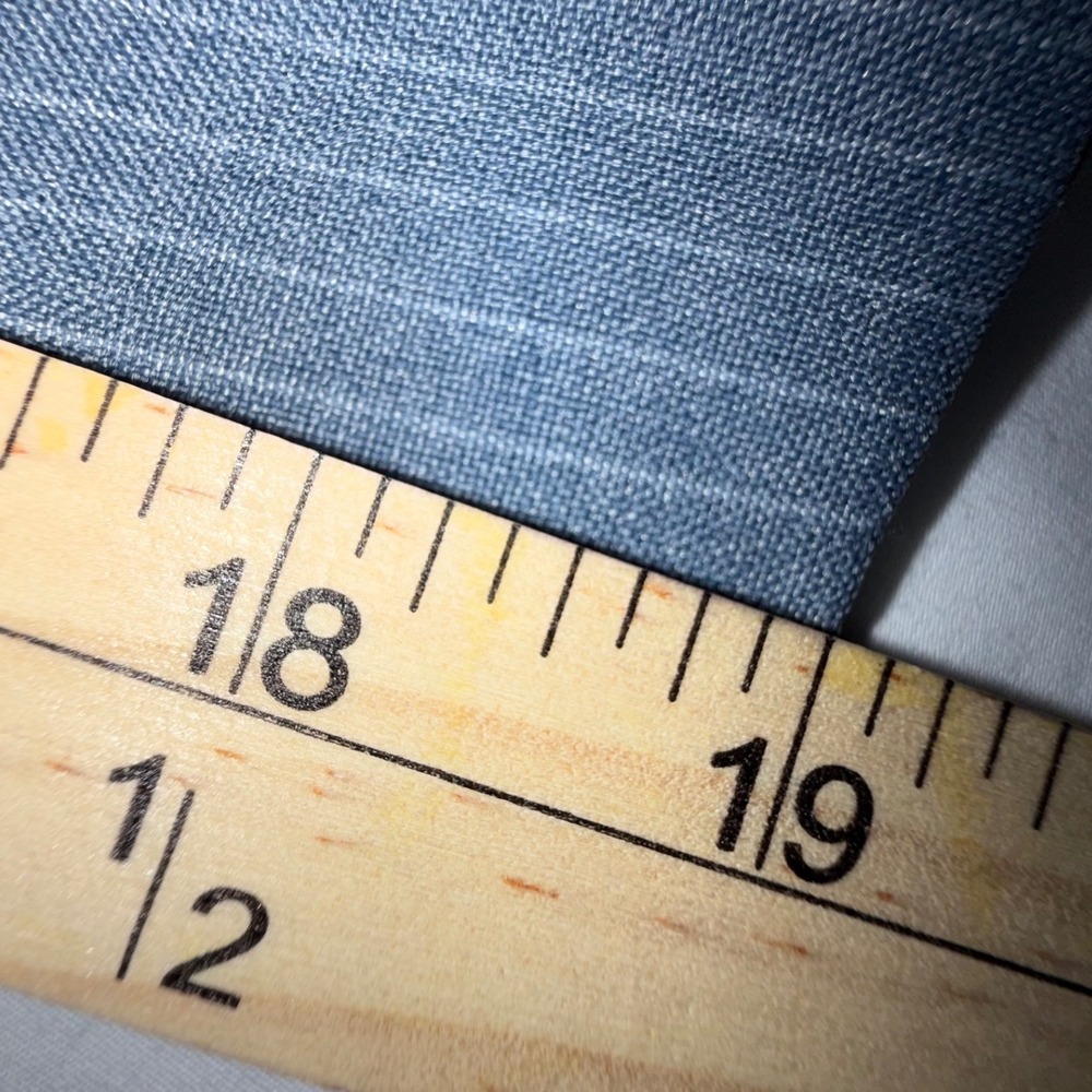 Richard Thomas Mens Blue Pinstripe Blazer Made USA Two Button‎ No Size Tag - Picture 6 of 11